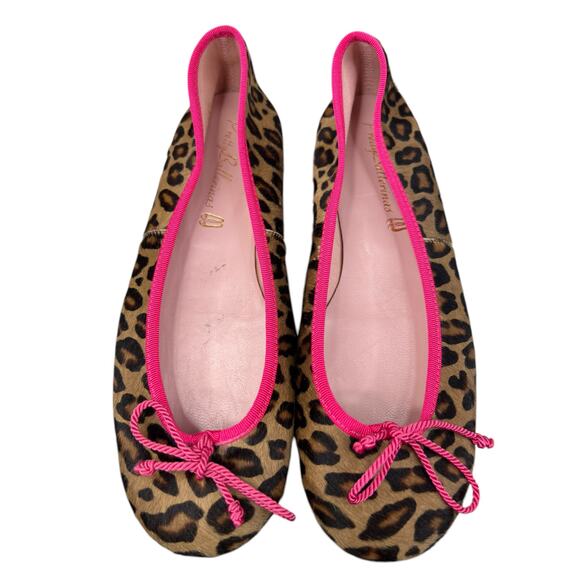 Pretty Ballerinas Women’s Rosario Leopard Pink Ballet Flats Size 36.5 US 6